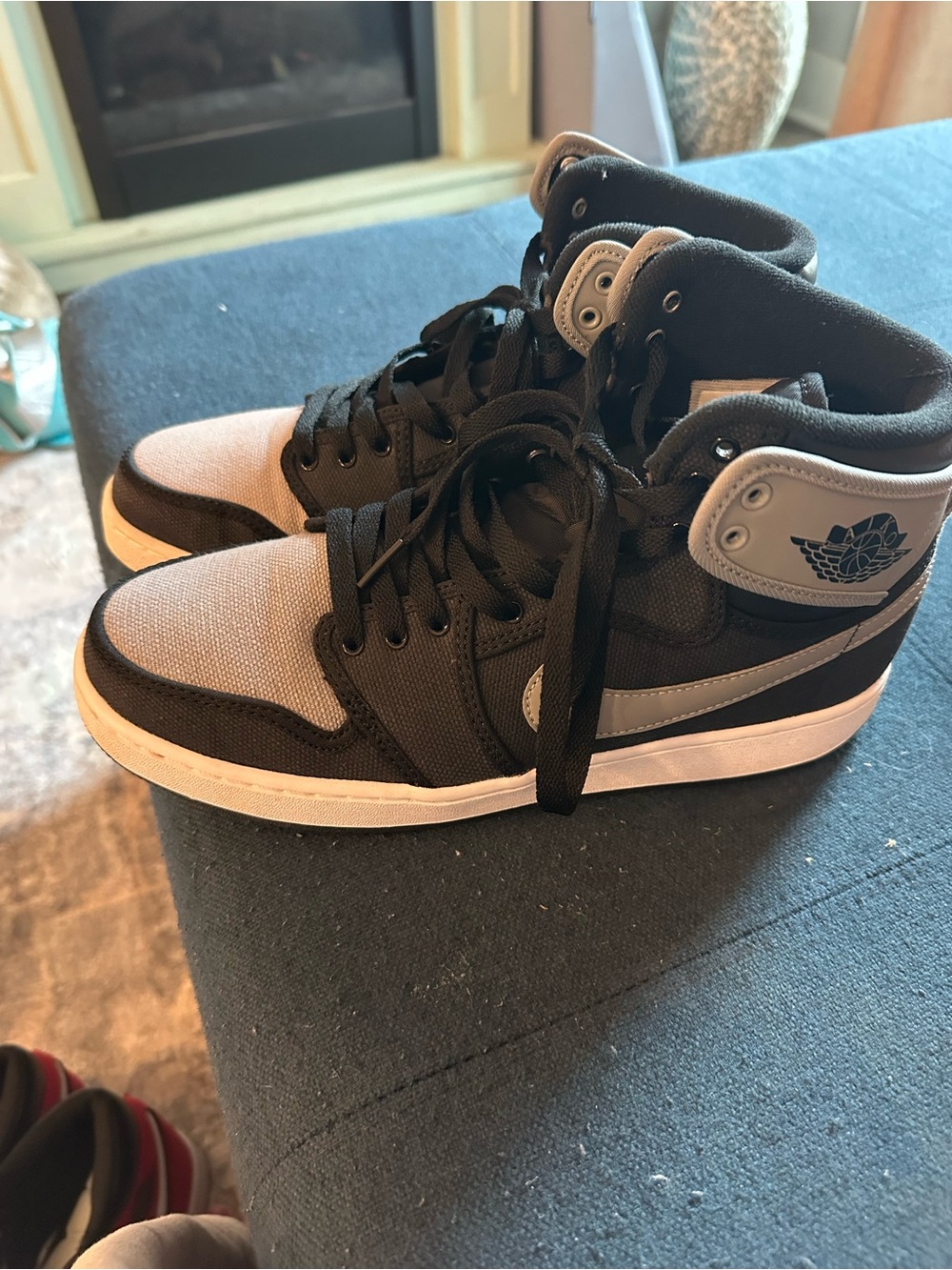Nike Black and Gray High-Top Sneakers